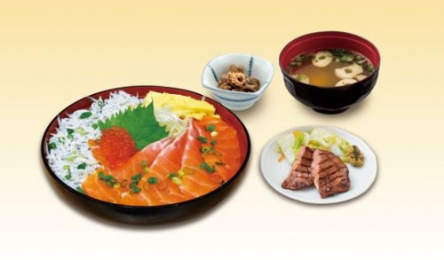 Bola de mariscos, salmón, whitebait, mariscos, Toshihisa, Estación de Osaka, eki marche Osaka